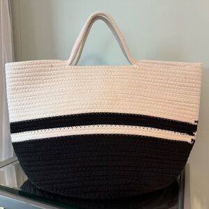 Black and Cream Tote Bag
